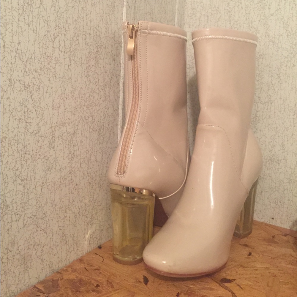 Patent Nude Boots NWOT