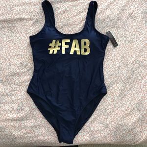 #FAB Dark Blue One piece Bathing suit