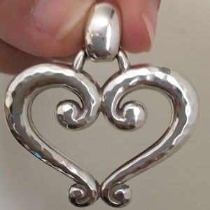Brighton silver tone heart pendant