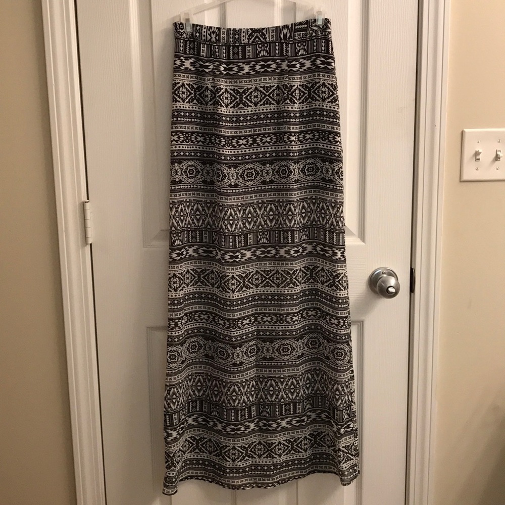 Forever 21 tribal print maxi skirt.