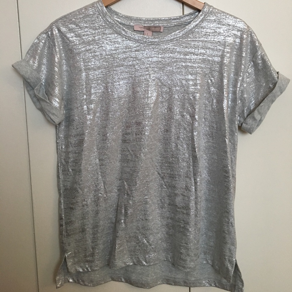 ✨✨Sparkly silver metallic top // t-shirt✨✨