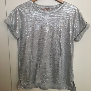✨✨Sparkly silver metallic top // t-shirt✨✨