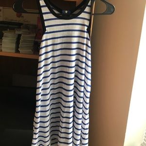 American eagle white and blue tank