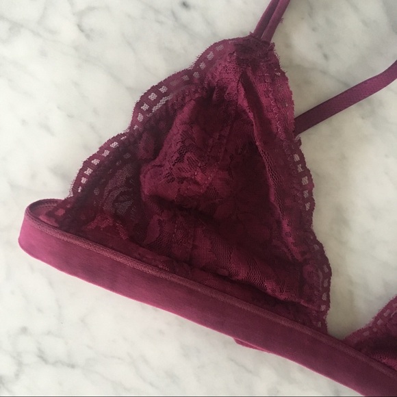 "Dalia" ll Maroon Lace Bralette - Picture 5 of 5