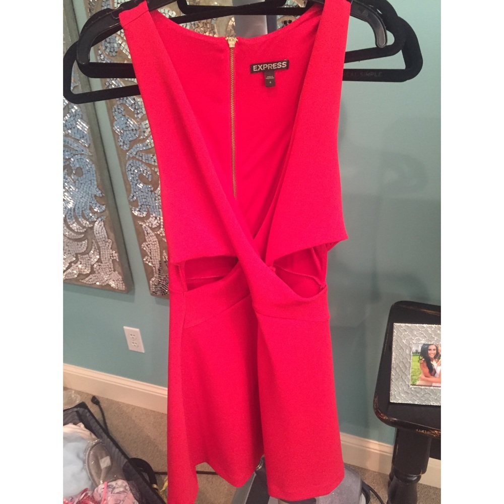 Express Red Cutout Dress