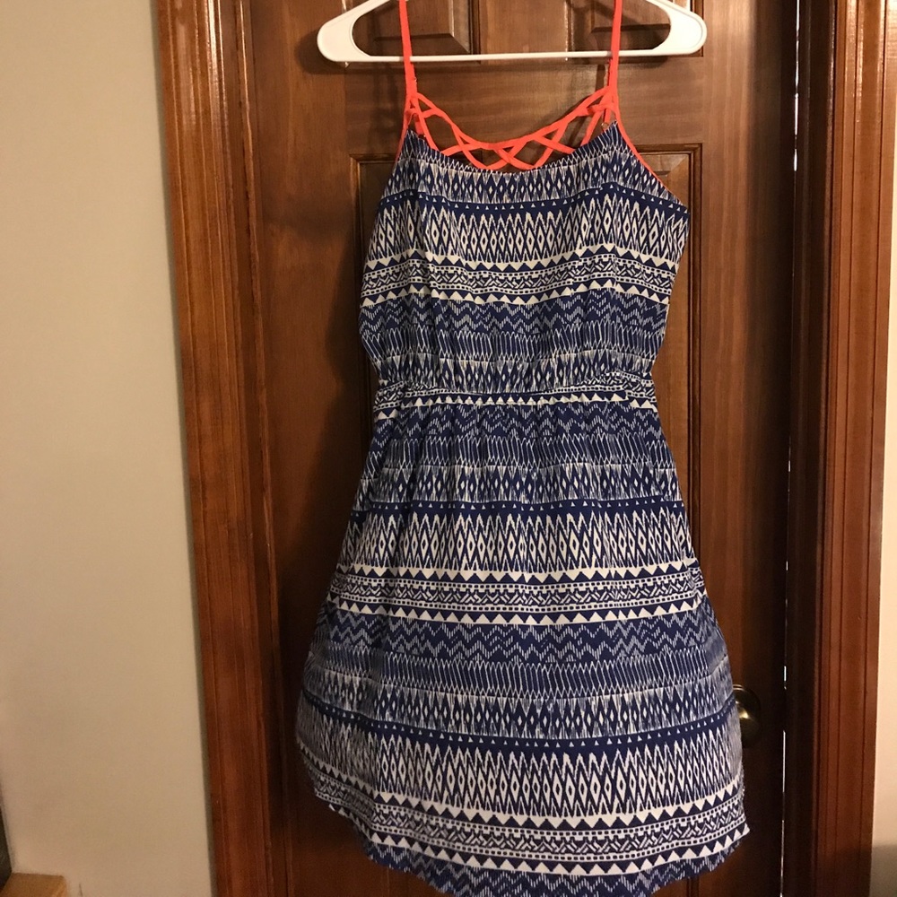 Blue print dress