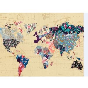 Beautiful world map tapestry
