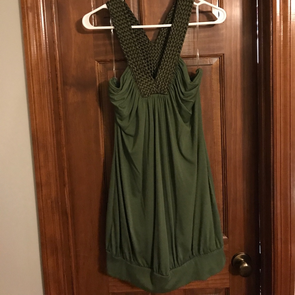Army green mini dress/tunic