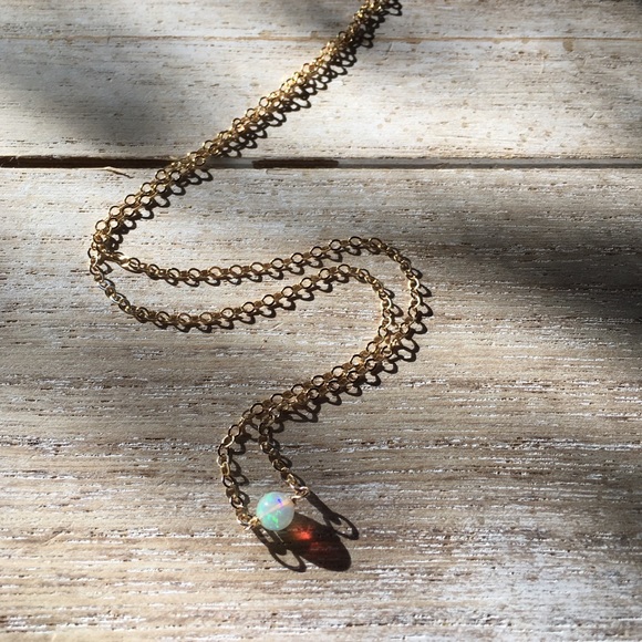 Minimalist Genuine Opal Choker - Picture 7 of 8