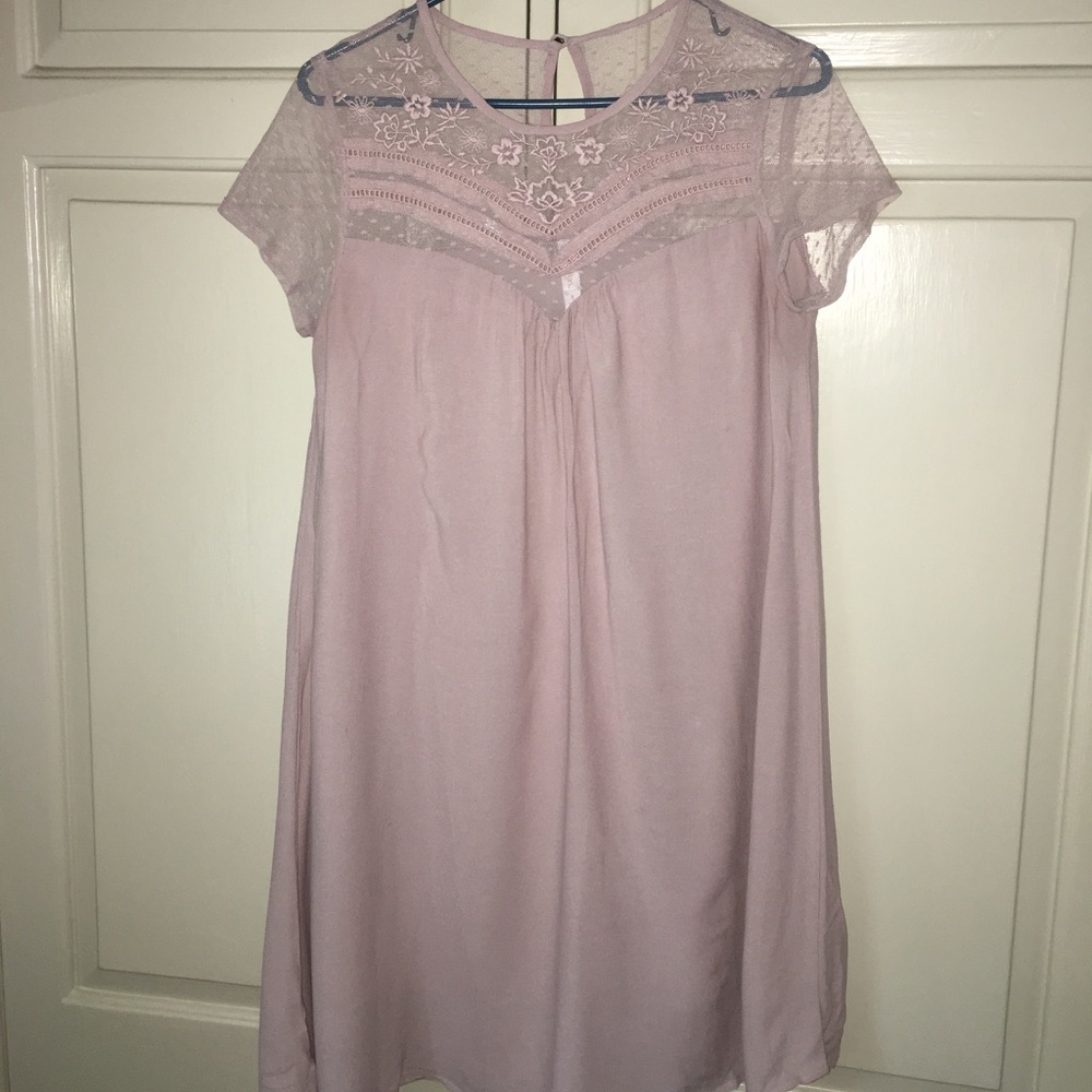 Dusty rose shift dress
