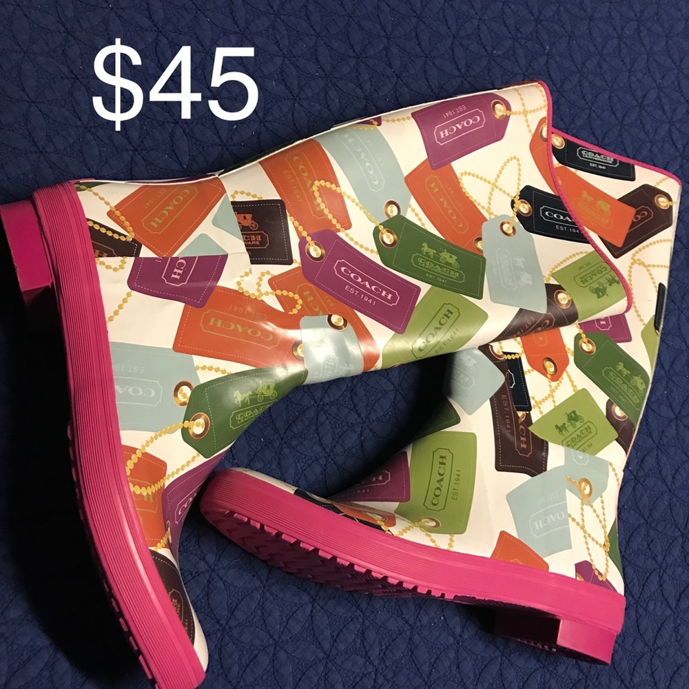 Coach Rain Boots Pammie 10