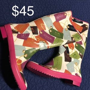Coach Rain Boots Pammie 10