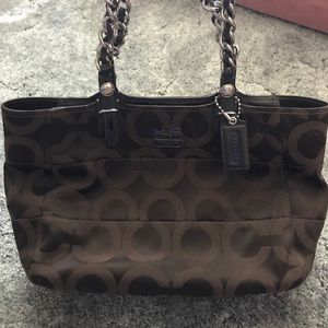 Brown Coach bag -- perfect for Fall!