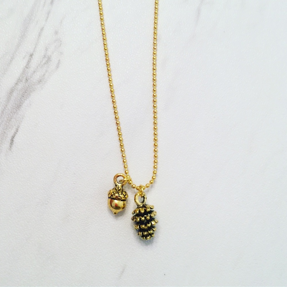 Acorn & Pinecone Necklace