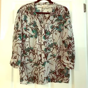 Loft Tie Neck Blouse