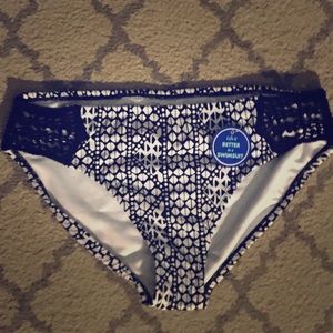 Black and white bikini bottoms