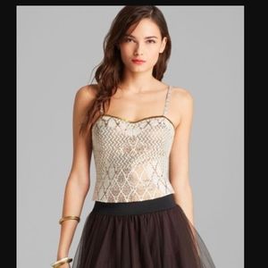 Free People Corset Indian Jacquard Shellbourne sz4