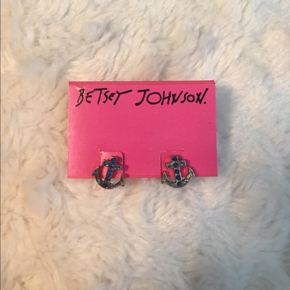 Betsey Johnson Anchor Earrings