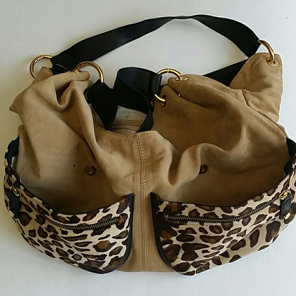 Basler suede and leopard cowhide pockets - Picture 3 of 4