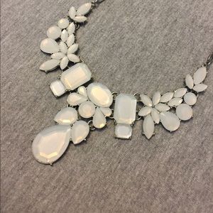 White statement necklace