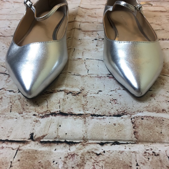 ❌SOLD❌ [Banana Republic] Silver Pointed Toe Flats - Picture 4 of 8