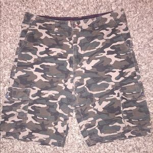 Green Camo cargo shorts
