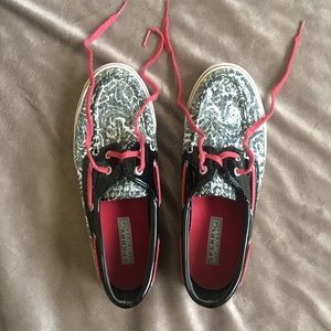 Printed Sperry top Siders.