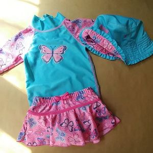 3 piece 12-18 months bathing suit set