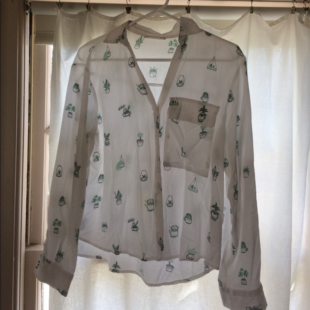 collared plant shirt