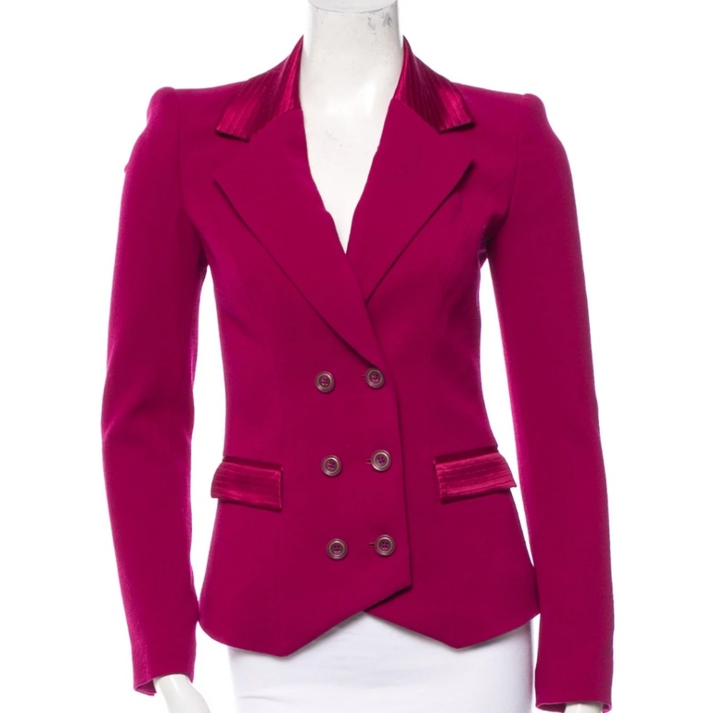 💕 Rachel Zoe Magenta Wool Blazer - XS/US2