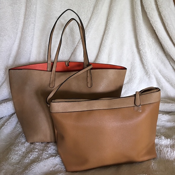 Double Bag Faux Leather Tote - Picture 3 of 7