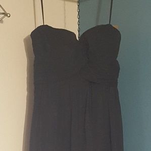 J. Crew Strapless Long Black Dress