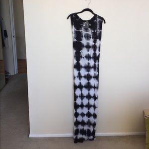 Blue and white tie dyed dress