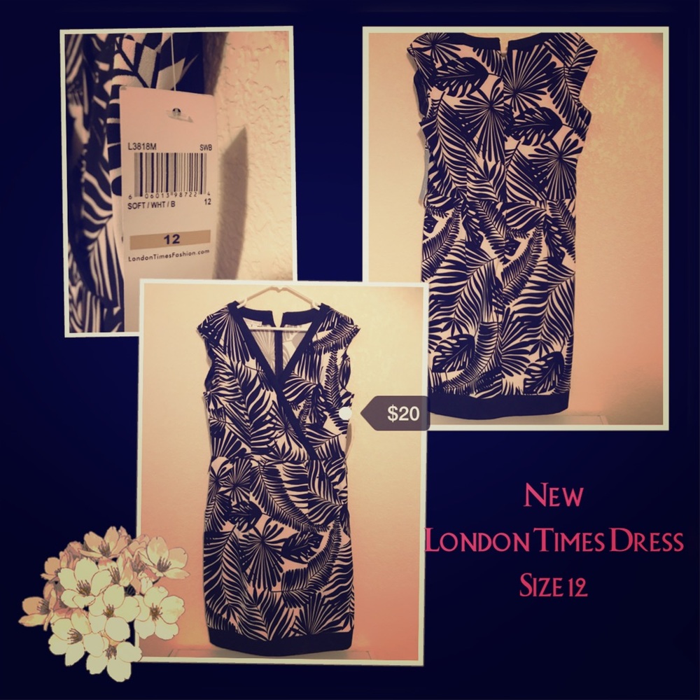 Black and white print dress