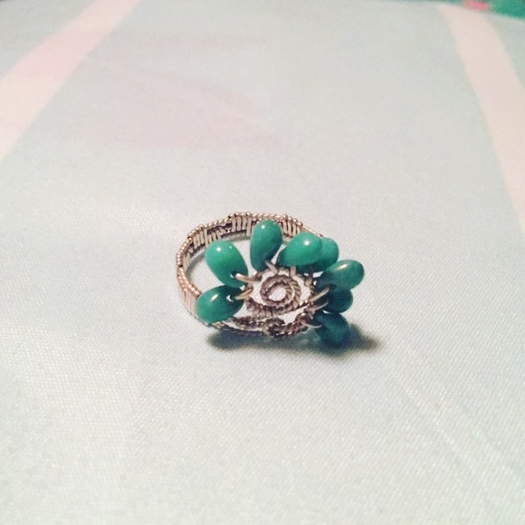 STERLING SILVER TURQUOISE RING - Picture 2 of 5