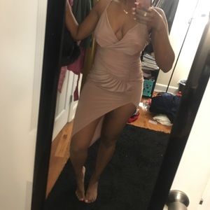 NWT! Boohoo asymmetrical mauve dress