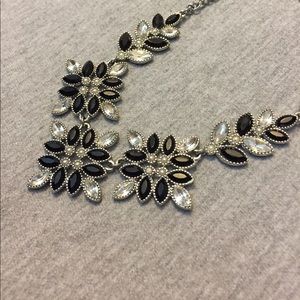 Black and silver statement necklace