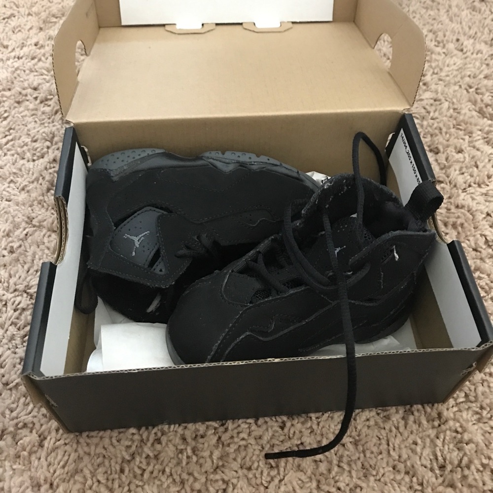 Toddler all black Jordan sneakers