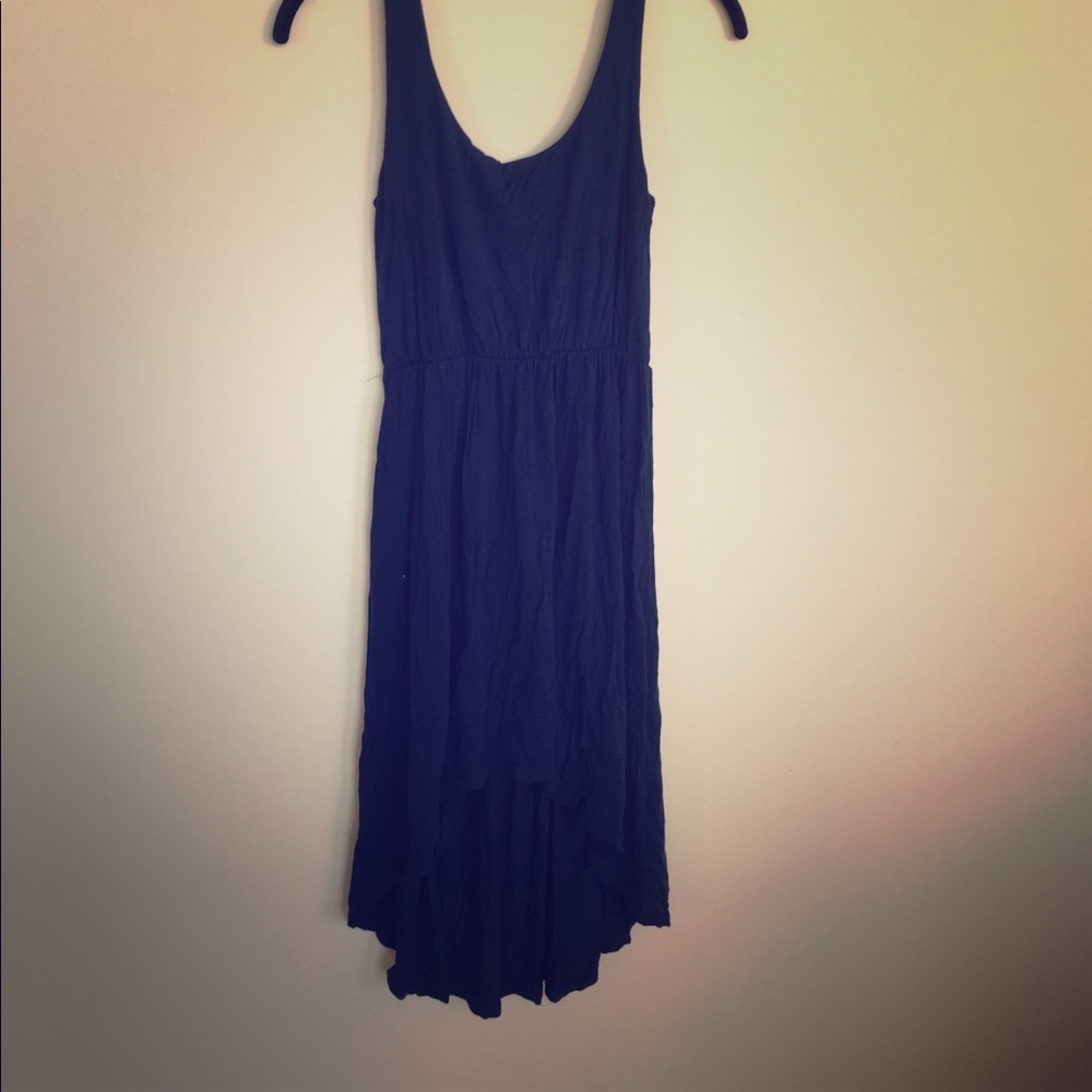 High-low navy blue dress
