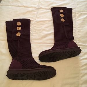 100% Authentic rare burgundy UGG Cardy boots