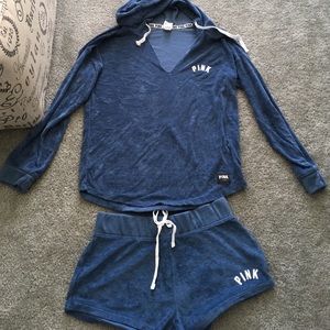 Pink terry cloth outfit