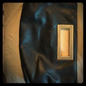 Michael Kors black leather clutch