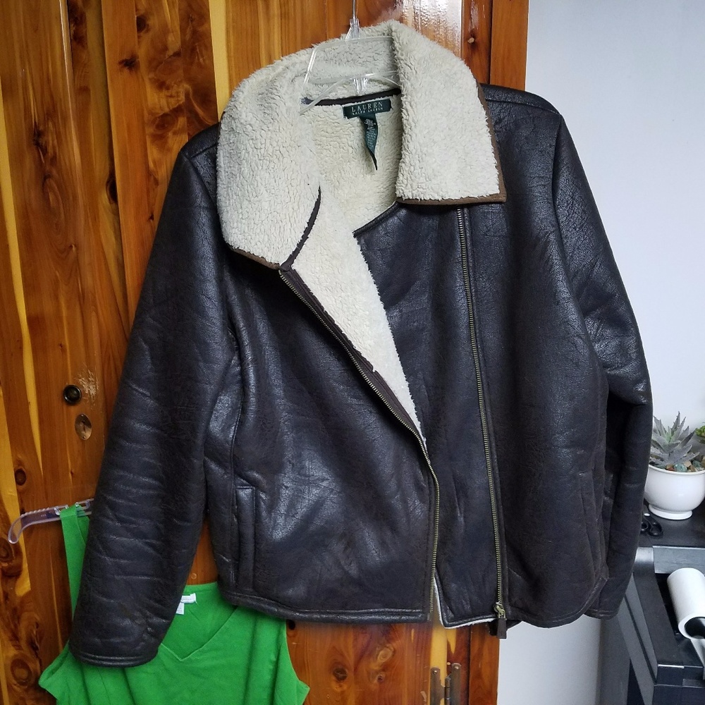 Bomber Aviator Jacket with Motorcycle Zip