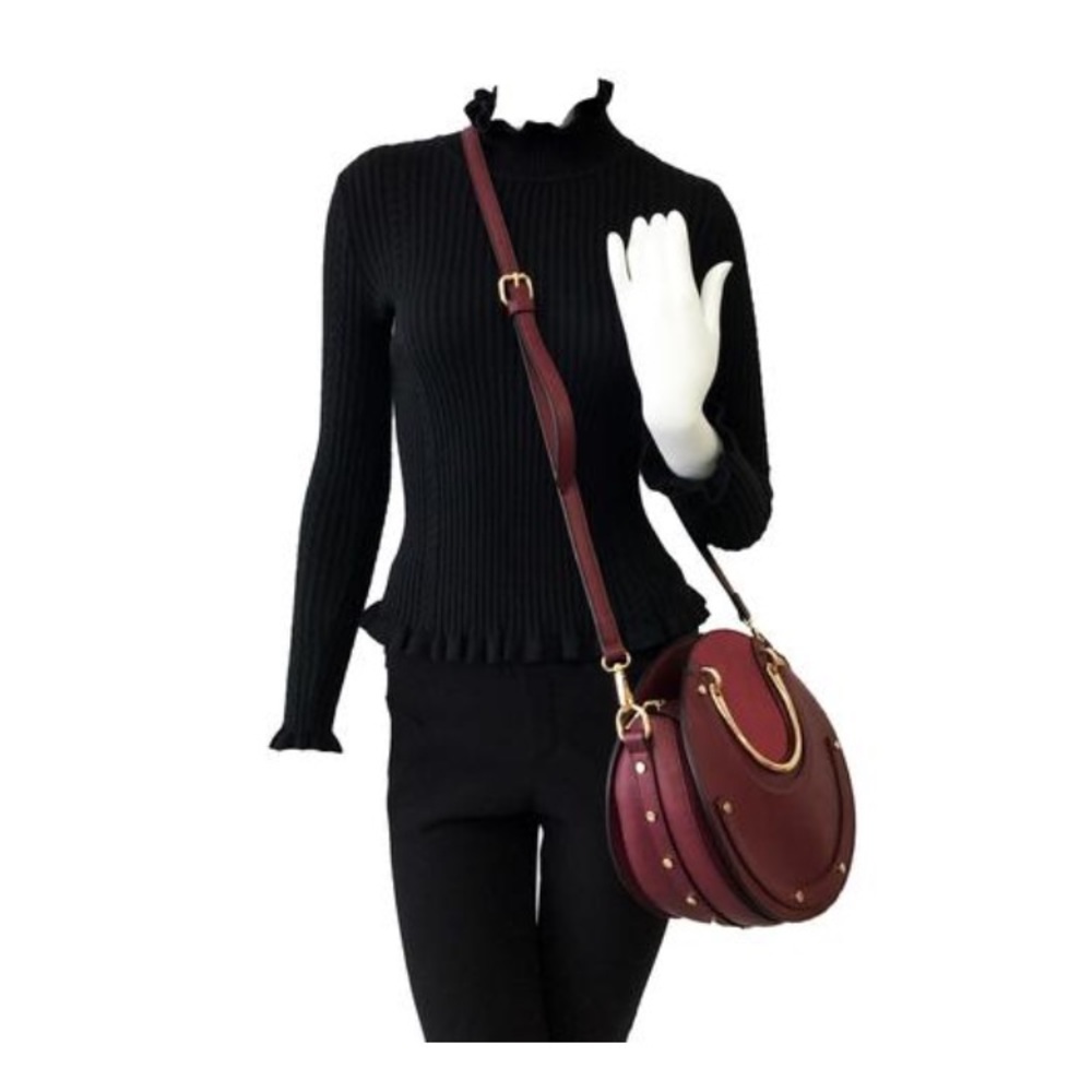 🆕Harley Burgundy Melie Bianco Round Crossbody - Picture 5 of 8