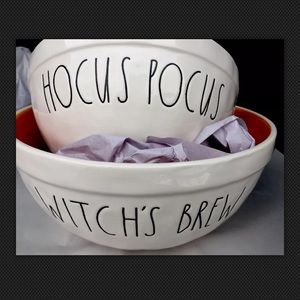 Rae Dunn Hocus Pocus & Witch's Brew Mixing Bowls.