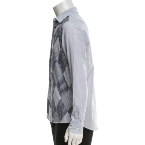 MICHAEL KORS MENS ARGYLE BUTTON DOWN SHIRT SZ LG - Picture 6 of 7