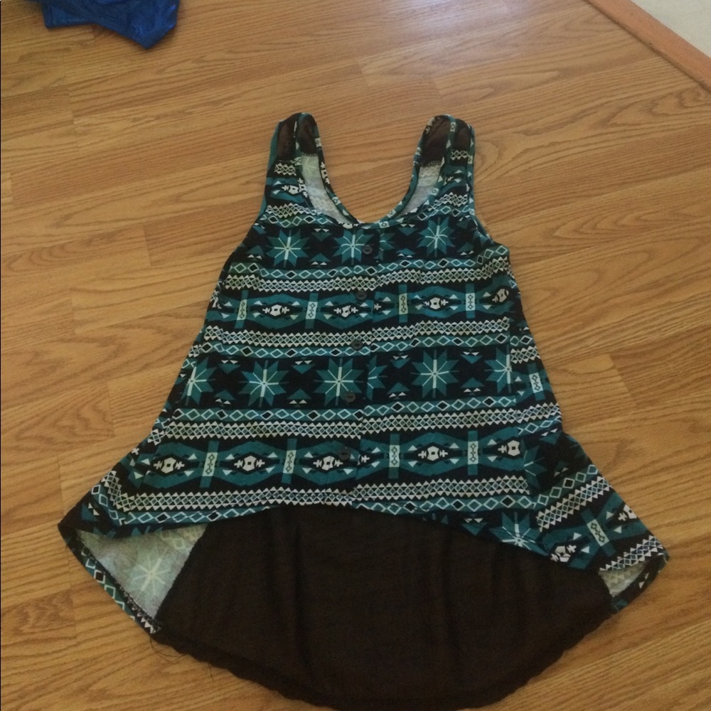 Aztec print tank top