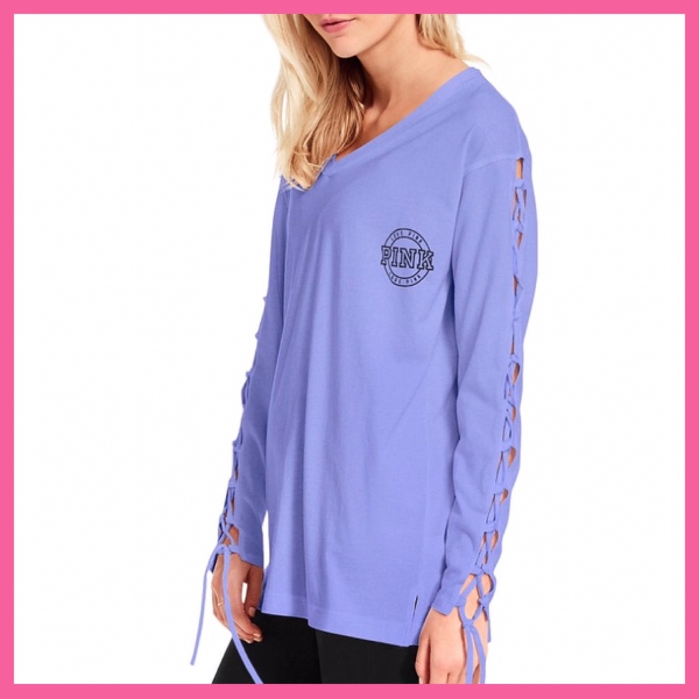 •Victoria's Secret PINK• Campus Lace long sleeve T