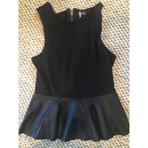 Urban outfitters faux leather peplum