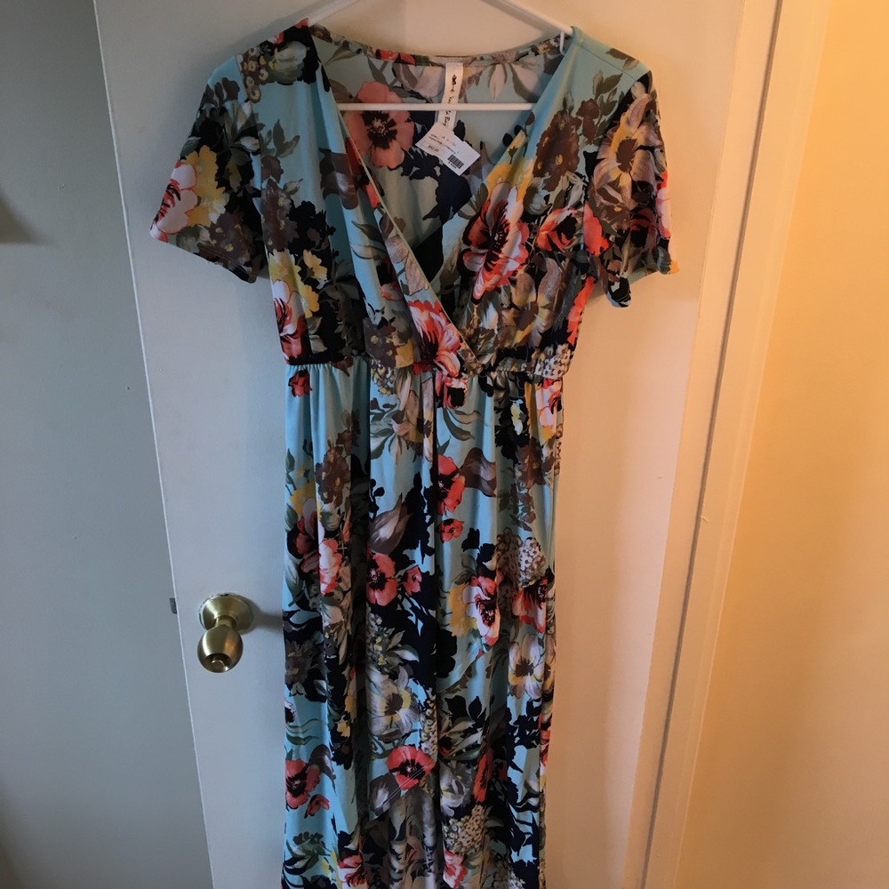 High low floral dress